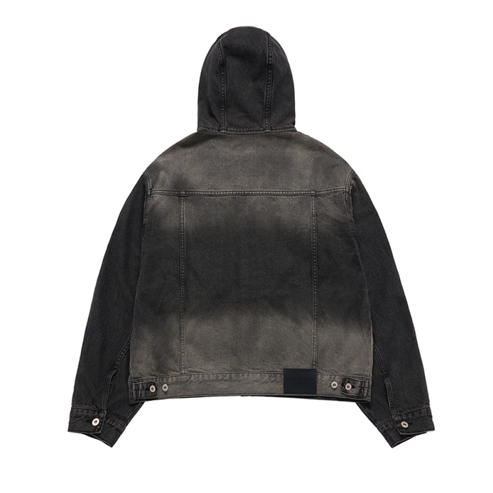 OVERSIZE DENIM HOODIE TRACKER BLACK AU$429.00 | ADLV Wholesale