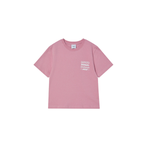 KIDS MIX TYPE GRAPHICS SHORT SLEEVE T-SHIRT LIGHT PINK